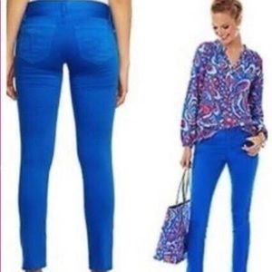 Lilly Pulitzer Worth Skinny Brewster Blue pants